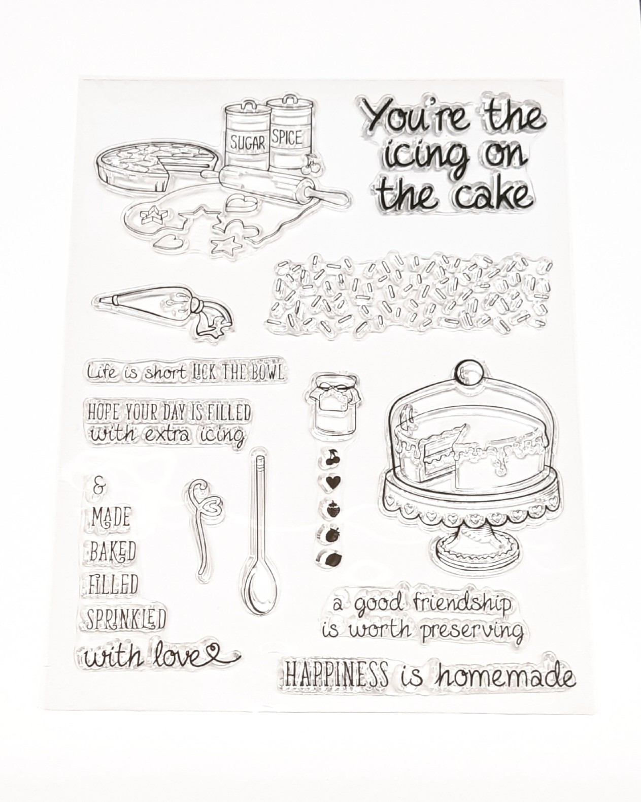 סט חותמות סיליקון- you're the icing on the cake